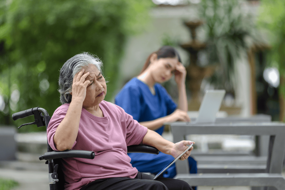 woman in need of nursing home neglect lawyer showing signs of nursing home neglect in PA